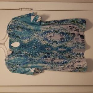 Christopher & Banks Teal Top size Large